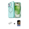 ieg™ iPhone 11 Kılıf Kıvılcım Form Prime - Siyah Buffer Hayalet Cam Ekran Koruyucu + Renkli Kamera Lens Koruma Cam - PE