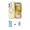 ieg™ iPhone 11 Kılıf Kıvılcım Form Prime - Siyah Joko Magic 5D Cam + Neon Fosforlu Kamera Lens - MI