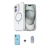 ieg™ iPhone 11 Kılıf Kıvılcım Form Prime - Siyah Joko Magic 5D Cam + Neon Fosforlu Kamera Lens - MI