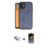 ieg™ iPhone 11 Kılıf Kıvılcım Işık Serisi - Siyah Buffer Hayalet Cam Ekran Koruyucu + Pers Alüminyum Kamera Lens - LT