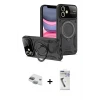 ieg™ iPhone 11 Kılıf Kıvılcım Modern Serisi - Şeffaf Uv Polymer Nano Ekran Koruyucu + Pers Alüminyum Kamera Lens - YL