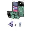 ieg™ iPhone 11 Kılıf Kıvılcım Modern Serisi - Siyah Joko Magic 5D Cam + Raze Metal Kamera Lens - MR