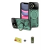 ieg™ iPhone 11 Kılıf Kıvılcım Modern Serisi - Siyah Joko Magic 5D Hayalet Cam + Rainbow Kamera Lens Koruma Cam - KI