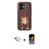 ieg™ iPhone 11 Kılıf Nova Form Koleksiyonu - Siyah Buffer Hayalet Cam Ekran Koruyucu + Pers Alüminyum Kamera Lens - GD