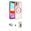 ieg™ iPhone 11 Kılıf Nova Işık Özel Seri - Siyah 6D Mat Seramik Hayalet Nano Ekran Koruyucu + Pers Alüminyum Kamera Lens - LT