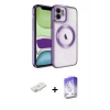 ieg™ iPhone 11 Kılıf Nova Işık Özel Seri - Siyah Bilvis 5in1 3D Magic Cam Ekran Koruyucu + Renkli Kamera Lens Koruma Cam - SI