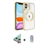 ieg™ iPhone 11 Kılıf Nova Işık Özel Seri - Siyah Joko Magic 5D Cam + Raze Metal Kamera Lens - KI