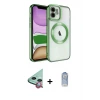 ieg™ iPhone 11 Kılıf Nova Işık Özel Seri - Siyah Joko Magic 5D Cam + Raze Metal Kamera Lens - KI