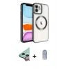 ieg™ iPhone 11 Kılıf Nova Işık Özel Seri - Siyah Joko Magic 5D Cam + Raze Metal Kamera Lens - KI