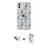 ieg™ iPhone 11 Kılıf Pusula Form - Şeffaf Uv Polymer Nano Ekran Koruyucu + Pers Alüminyum Kamera Lens - KI