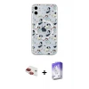 ieg™ iPhone 11 Kılıf Pusula Form - Siyah Bilvis 5in1 3D Magic Cam Ekran Koruyucu + Pers Alüminyum Kamera Lens - KI