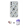 ieg™ iPhone 11 Kılıf Pusula Form - Siyah Bilvis 5in1 3D Magic Cam Ekran Koruyucu + Pers Alüminyum Kamera Lens - KI
