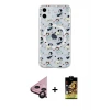 ieg™ iPhone 11 Kılıf Pusula Form - Siyah Buffer Cam Ekran Koruyucu + Raze Metal Kamera Lens - SH