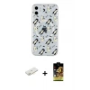 ieg™ iPhone 11 Kılıf Pusula Form - Siyah Buffer Cam Ekran Koruyucu + Renkli Kamera Lens Koruma Cam - SI