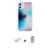 ieg™ iPhone 11 Kılıf Pusula Form - Siyah Joko Magic 5D Cam + Renkli Kamera Lens Koruma Cam - YL