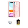 ieg™ iPhone 11 Kılıf Siluet Minimal Prime - Siyah Buffer Cam Ekran Koruyucu + Pers Alüminyum Kamera Lens - GI