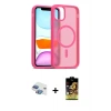 ieg™ iPhone 11 Kılıf Siluet Minimal Prime - Siyah Buffer Cam Ekran Koruyucu + Pers Alüminyum Kamera Lens - GI