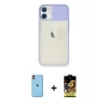 ieg™ iPhone 11 Kılıf Vadi Çizgi - Siyah Buffer Cam Ekran Koruyucu + Neon Fosforlu Kamera Lens - TU