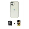 ieg™ iPhone 11 Kılıf Vadi Minimal - Siyah Buffer Cam Ekran Koruyucu + PVD Metal Kamera Lens - YL