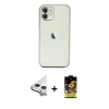 ieg™ iPhone 11 Kılıf Vadi Minimal - Siyah Buffer Cam Ekran Koruyucu + Raze Metal Kamera Lens - GS