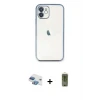 ieg™ iPhone 11 Kılıf Vadi Minimal - Siyah Joko Magic 5D Hayalet Cam + Pers Alüminyum Kamera Lens - GI