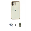 ieg™ iPhone 11 Kılıf Vadi Minimal - Siyah Joko Magic 5D Hayalet Cam + Pers Alüminyum Kamera Lens - GI