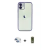ieg™ iPhone 11 Kılıf Vadi Minimal - Siyah Joko Magic 5D Hayalet Cam + Pers Alüminyum Kamera Lens - GI
