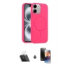 ieg™ iPhone 11 Kılıf Yankı Form Serisi - Siyah 3D Antistatik Mat Seramik Nano Ekran Koruyucu + Kamera Lens Koruma Cam - SF