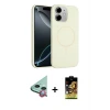 ieg™ iPhone 11 Kılıf Yankı Form Serisi - Siyah Buffer Cam Ekran Koruyucu + Raze Metal Kamera Lens - KI