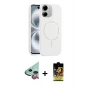ieg™ iPhone 11 Kılıf Yankı Form Serisi - Siyah Buffer Cam Ekran Koruyucu + Raze Metal Kamera Lens - KI