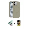 ieg™ iPhone 11 Kılıf Yankı Form Serisi - Siyah Buffer Cam Ekran Koruyucu + Raze Metal Kamera Lens - KI