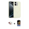 ieg™ iPhone 11 Kılıf Yankı Form Serisi - Siyah Buffer Hayalet Cam Ekran Koruyucu + Pers Alüminyum Kamera Lens - KI
