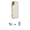 ieg™ iPhone 11 Kılıf Yankı Serisi - Siyah Joko Magic 5D Cam + Pers Alüminyum Kamera Lens - GI