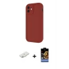 ieg™ iPhone 11 Kılıf Yankı Yansıma Özel Seri - Siyah Buffer Hayalet Cam Ekran Koruyucu + Renkli Kamera Lens Koruma Cam - SI