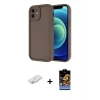 ieg™ iPhone 11 Kılıf Yankı Yansıma Özel Seri - Siyah Buffer Hayalet Cam Ekran Koruyucu + Renkli Kamera Lens Koruma Cam - SI