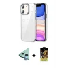 ieg™ iPhone 11 Kılıf Yörünge Form - Siyah Buffer Cam Ekran Koruyucu + Raze Metal Kamera Lens - MI