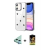 ieg™ iPhone 11 Kılıf Yörünge Form - Siyah Buffer Cam Ekran Koruyucu + Raze Metal Kamera Lens - MI