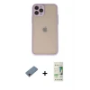 ieg™ iPhone 11 Pro Kılıf Ahenk Çizgi Serisi - Siyah 20D Premium Cam Ekran Koruyucu + Shine Kamera Lens Koruma Cam - PE