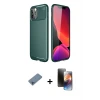 ieg™ iPhone 11 Pro Kılıf Eksen Form Prime - Siyah 3D Antistatik Mat Seramik Nano Ekran Koruyucu + Shine Kamera Lens Koruma Cam - MI