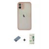 ieg™ iPhone 11 Pro Max Kılıf Ahenk Çizgi Serisi - Siyah 20D Premium Cam Ekran Koruyucu + Shine Kamera Lens Koruma Cam - GI