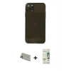 ieg™ iPhone 11 Pro Max Kılıf Ahenk Doku - Siyah 20D Premium Cam Ekran Koruyucu + Rainbow Kamera Lens Koruma Cam - GD