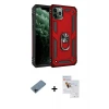 ieg™ iPhone 11 Pro Max Kılıf Ahenk Klasik Koleksiyonu - Siyah Seramik Nano Ekran Koruyucu + Shine Kamera Lens Koruma Cam - SH