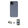ieg™ iPhone 11 Pro Max Kılıf Ahenk Serisi - Siyah 34D Hayalet Izgaralı Cam + Rainbow Kamera Lens Koruma Cam - YL