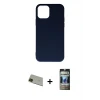 ieg™ iPhone 11 Pro Max Kılıf Ahenk Serisi - Siyah 34D Hayalet Izgaralı Cam + Rainbow Kamera Lens Koruma Cam - YL