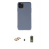 ieg™ iPhone 11 Pro Max Kılıf Ahenk Serisi - Siyah Joko Magic 5D Hayalet Cam + Renkli Kamera Lens Koruma Cam - SI