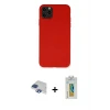 ieg™ iPhone 11 Pro Max Kılıf Ahenk Serisi - Siyah Polymer Nano Ekran Koruyucu + Pers Alüminyum Kamera Lens - LT