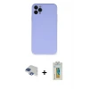 ieg™ iPhone 11 Pro Max Kılıf Ahenk Serisi - Siyah Polymer Nano Ekran Koruyucu + Pers Alüminyum Kamera Lens - LT