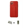 ieg™ iPhone 11 Pro Max Kılıf Akış Doku - Siyah Joko Magic 5D Hayalet Cam + Rainbow Kamera Lens Koruma Cam - GD