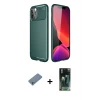 ieg™ iPhone 11 Pro Max Kılıf Eksen Form Prime - Şeffaf 360 Full Body Arka Koruyucu + Shine Kamera Lens Koruma Cam - GS