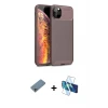 ieg™ iPhone 11 Pro Max Kılıf Eksen Form Prime - Siyah 3D Antistatik Seramik Nano Ekran Koruyucu + Shine Kamera Lens Koruma Cam - SABE